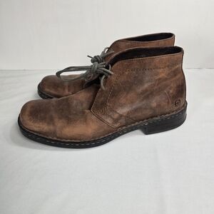 Born Harrison Brown Leather Lace Up Boots Size 10.5
